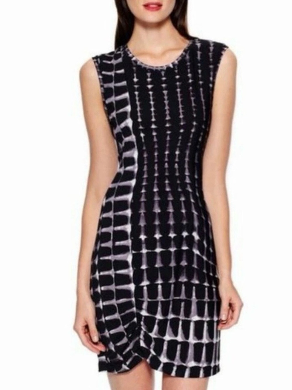 BCBGMaxAzria Elly Patterned Fitted Sheath Dress XXS NWT!